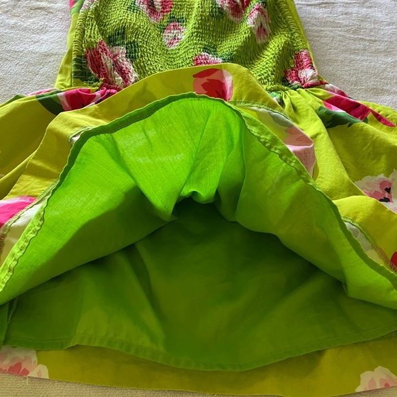 Gilly Hicks Lime Green and Pink Floral Juniors Size Large - Picture 5 of 6